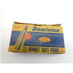 DOMINION 22 HORNET SOFT POINT AMMO