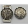 Image 1 : 2- Morgan Silver Dollars key chain, pendant