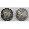 Image 2 : 1999 & 2001 AMERICAN SILVER EAGLES