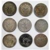 Image 1 : 9 - U.S. TERRITORIAL SILVER DOLLARS 1907 - 1912