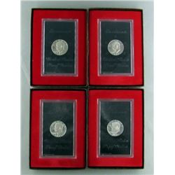 4-PROOF 1971 IKE DOLLARS 40% SILVER ORIG BOXES