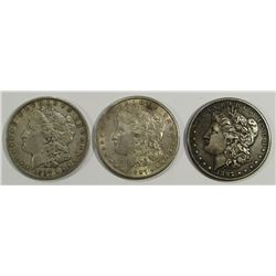 2-1897-S, 1897-O MORGAN DOLLARS, FINE