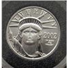 Image 2 : $25 PLATINUM 2002 STATUE OF LIBERTY 1/4TH OUNCE