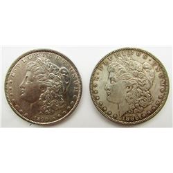 1890 & 1896 MORGAN DOLLAR AU