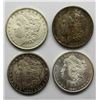Image 1 : 4-MORGAN DOLLARS:  1882-S, '80-S, '83-O,