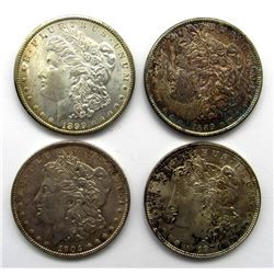 4-MORGAN DOLLARS:  1899-O, '89, 1904-O, '21