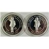Image 2 : 2- .999 SILVER 1oz ROUND US LIBERTY SALUTES YOU
