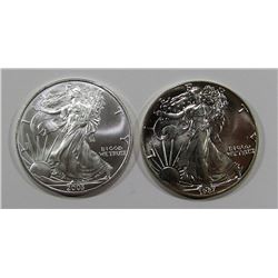 1987 & 2003 AMERICAN SILVER EAGLES