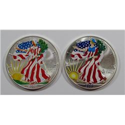 2-2000 AMERICAN SILVER EAGLES