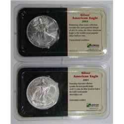 2003 & 2001 AMERICAN SILVER EAGLES