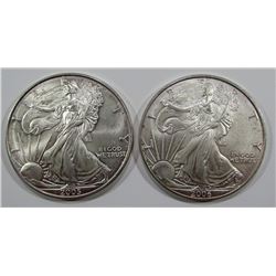 2006 & 2005 AMERICAN SILVER EAGLES