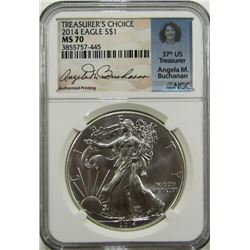 2014 AMERICAN SILVER EAGLE NGC MS70