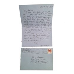 The Upside Phillip (Bryan Cranston) Letter from Lily Movie Props