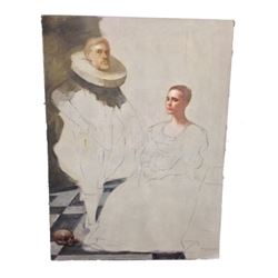 Tulip Fever Cornelis (Christoph Waltz) & Sophia (Alicia Vikander) Sketch Movie Props