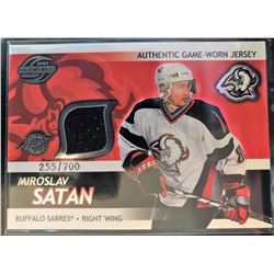 2003-04 Pacific Supreme Jersey's Miroslav Satan Card #5