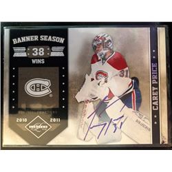 2011-12 Limited Banner Season Carey Price Autograph Card #14