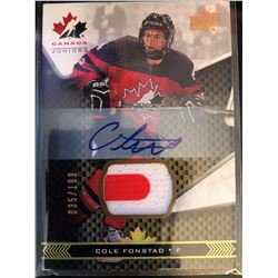 2018 Upper Deck Team Canada Cole Fonstad Autograph Jersey