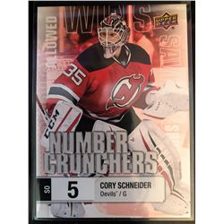 2016-17 Upper Deck Number Crunchers Cory Schneider Card #NC-16