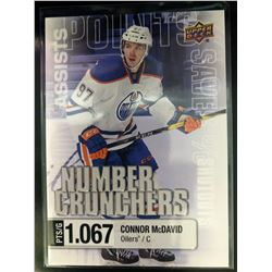 2016-17 Upper Deck Number Crunchers Connor Mcdavid Card #NC-23