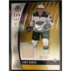 2017-18 SP Game Used Gold Jersey Rookie Luke Kunin #164