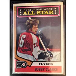 1974-75 Topps Bobby Clarke 1974-75 NHL West All-Star Card #135