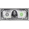 Image 1 : 1934 $1,000 Federal Reserve Note Atlanta Light Green Seal Stained Reverse