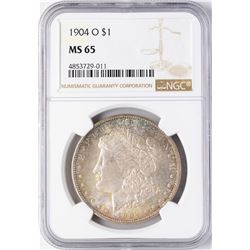 1904-O $1 Morgan Silver Dollar Coin NGC MS65