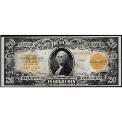 1922 $20 Gold Certificate Note Great Color