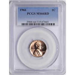 1966 Lincoln Wheat Cent Coin PCGS MS66RD