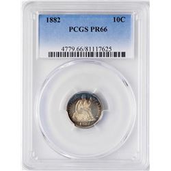 1882 Proof Seated Liberty Dime Coin PCGS PR66 Nice Toning