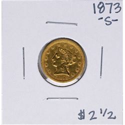 1873-S $2 1/2 Liberty Head Quarter Eagle Gold Coin