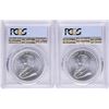 Image 2 : Lot of (2) 2018 South Africa Krugerrand Silver Coins PCGS MS70 First Issue