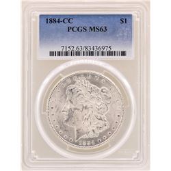 1884-CC $1 Morgan Silver Dollar Coin PCGS MS63