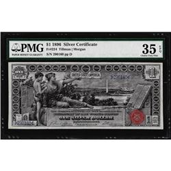 1896 $1 Educational Silver Certificate Note Fr.224 PMG Choice Very Fine 35EPQ