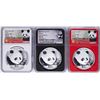 Image 1 : Lot of (3) 2018 China Panda Silver Coins NGC MS70 Early Releases