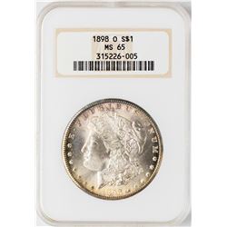 1898-O $1 Morgan Silver Dollar Coin NGC MS65