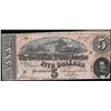 Image 1 : 1864 $5 Confederate States of America Note