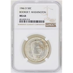 1946-D Booker T. Washington Memorial Half Dollar Coin NGC MS64