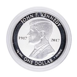 2017 British Virgin Island $1 Reverse Proof Kennedy Coin