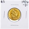 Image 1 : 1906-D $5 Liberty Head Half Eagle Gold Coin