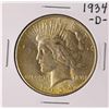 Image 1 : 1934-D $1 Peace Silver Dollar Coin