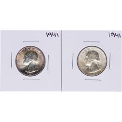 Lot of (2) 1941 Washington Quarter Coins