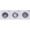 Image 1 : Lot of (3) 1960 Proof Franklin Half Dollar Coins
