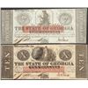 Image 1 : Lot of 1862 $5 & $10 The State of Georgia Obsolete Note