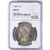 Image 1 : 1889-S $1 Morgan Silver Dollar Coin NGC MS63 Amazing Toning