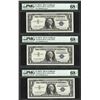 Image 1 : Lot of (3) Consecutive 1957A $1 Silver Certificate Notes PMG Superb Gem Unc. 68E