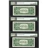 Image 2 : Lot of (3) Consecutive 1957A $1 Silver Certificate Notes PMG Superb Gem Unc. 68E