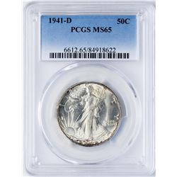 1941-D Walking Liberty Half Dollar Coin PCGS MS65