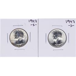 Lot of (2) 1947-S Washington Quarter Coins