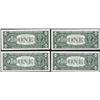 Image 2 : Lot of (4) Consecutive 1963B $1 Federal Reserve Barr STAR Notes